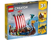 LEGO 31132 Creator 3w1 - Statek wikingów i wąż z Midgardu