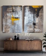 DUŻY Nowoczesny ręcznie malowany obraz na płótnie ABSTRAKCJA