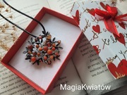 Broszka i wisior 2w1 Vintage rudy 