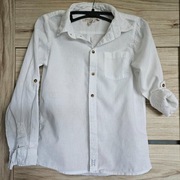 Koszula biała  H&M L.O.G.G. r. 140. Chłopiec len bawełna