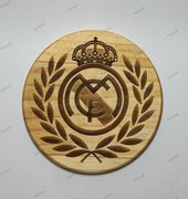 Drewniana podstawka pod kubki filiżanki szklanki Real Madrid