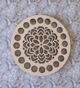 Baza dno koszyka spód koło 10cm makrama wzór 4kosz10