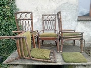 4 Stare rattanowe fotele