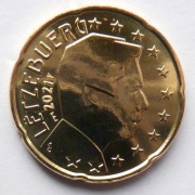 LUKSEMBURG  2021 20 CENTÓW "MOST" UNC !!!!!!!!!!