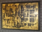 Duży 100/70, dwa odcienie złota, tłoczona rama