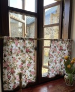 Pracownia Wierzbowisko komplet zazdrostek Różany Ogród 40x100 cm bawełna