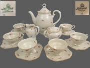 Serwis kawa Koenigszelt Jaworzyna Śląska lata 30te i 40te kwadratowe spodki