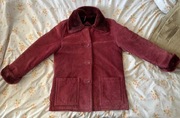 Kurtka shearling burgund Dennis Basso.Retro styl, ciepła i stylowa.