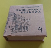 Księżka-Miniatura Osobliwosci Krakowa - Adamczewski 7.5x7.5