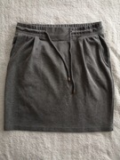 Szara bawełniana dresowa spódnica Tchibo 36 z troczkami jak nowa