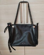 Gino Rossi torebka czarna skóra ekologiczna na ramię do ręki!