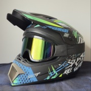 Kask rowerowy / motocross / cross XL 61-62 cm + gogle | gotowy do jazdy