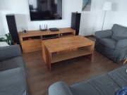 Ława drewniana bukowa / stół kawowy duży kraftowy