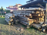 Stuletnie bale z rozbiórki domu.