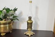 piękna cynowa LAMPA NAFTOWA stara