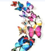 Motyle 3d. Magnesy na lodówkę, naklejki na ścianę, mable. 12 sztuk paczka.