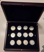 Dolary KANADA, 12 szt. w kasecie drewnianej z certyfikatami