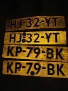 Tablice Rejestracyjne, BLACHY, Holenderskie, tłoczone, 2 komplety