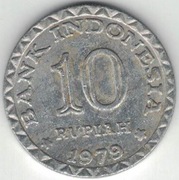 Indonezja 10 rupii 1979 - 25 mm - nr 2