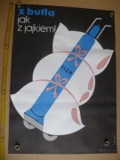 Plakat BHP .Stary plakar PRL