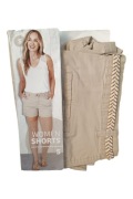 Beżowe szorty damskie S z paskiem – wygodne i modne na lato!