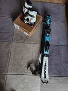 Narty junior Head 117 , buty rozmiar 32 1/2, kijki