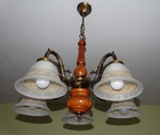 Lampa wisząca, żyrandol pięcioramienny Helios Leuchten - VINTAGE - OKAZJA!