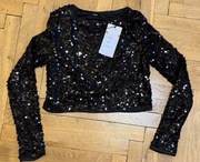 Cekinowy top bluzka Sinsay XS – idealny na Sylwestra i imprezy