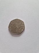 Moneta Wielka Brytania 2022 50 pensów  Pride 