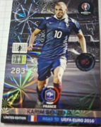 Karta piłkarska Karim Benzema UEFA Euro 2016 Limited Edition 