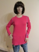 JANUS damska bluzka różowa 100% wełna merino _ M