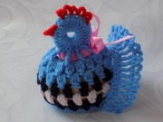 Ażurowa kurka szydełkowa - koszulka na jajko DUŻE 