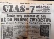 Gazeta Czas 7 wieczór, 1 Września 1939