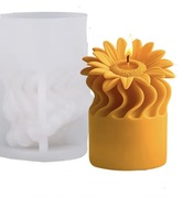 SŁONECZNIK Cylindryczna forma silikonowa 10*7 do odlewów Świec Mydła Gipsu 