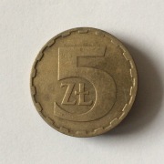 5 zł złotych 1986 z obiegu 