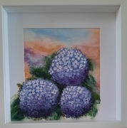 Obraz na płótnie w białej ramie 3d  Rękodzieło akryl 