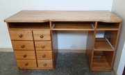 Biurko sosnowe z 8 szufladami 