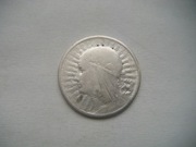 POLSKA MONETA  2 zł 1933 r. GŁOWA KOBIETY JADWIGA (SREBRO ) 