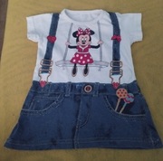 Sukieneczka sukienka dla dziewczynki Myszka Minnie 56 62 68 bardzo wygodna