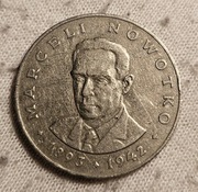 Moneta 20zl M.Nowotko z roku 1977.