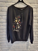 Swiateczna czarna bluza damska.