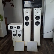 Głośniki, kino domowe 7.1 Jamo S606, amplituner Yamaha  RX-V673