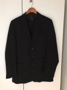 Czarny garnitur męski 100/182 3 cz. kamizelka mary