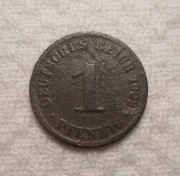 Niemcy Wilhelm II Hohenzollern 1 pfennig fenig 1909 A Berlin Prusy KM# 10