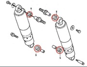 Tuleje amortyzatorów honda vt vtx shadow tulejki