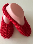 Ciepłe kapcie dziecięce, roz. 33, handmade, homeoffice