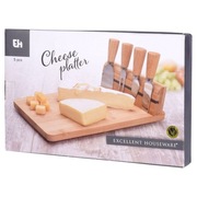 Deska bambusowa  do serów z akcesoriami 5 el Excellent Houseware