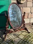 Antyczne drewniane lustro w stylu secesyjnym 