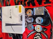 Ps5 slim z napędem CFI-2016  +  6 gier jak nowy pudejko gwarancja
