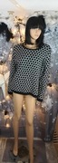Sweter damski M.X.O czarno-biały we wzory XL 100% akryl